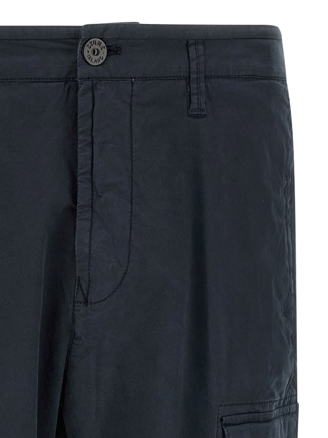 Blue Cotton Cargo Pants