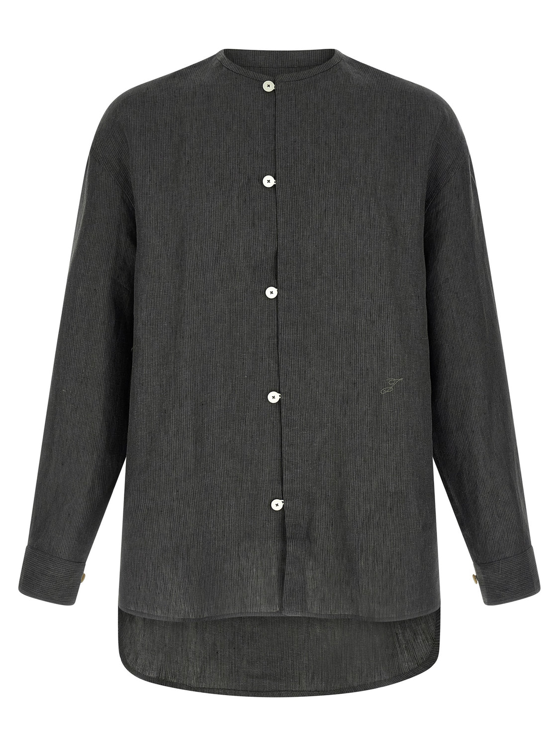 Gray Linen Blouse