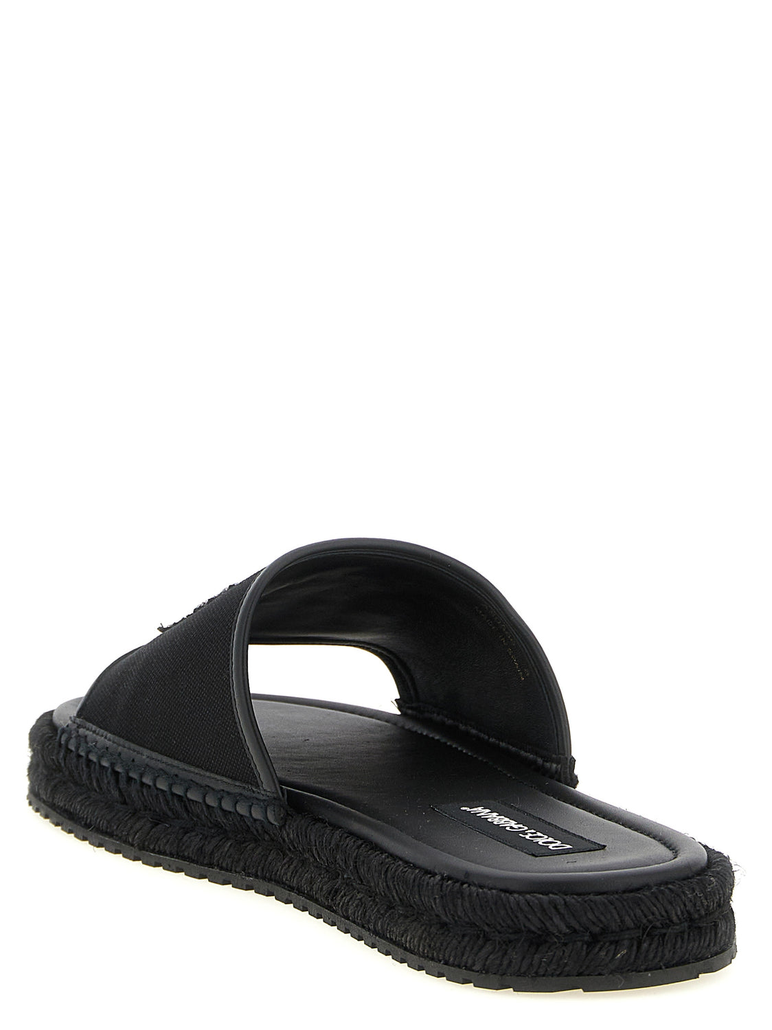 Black Cotton Slides