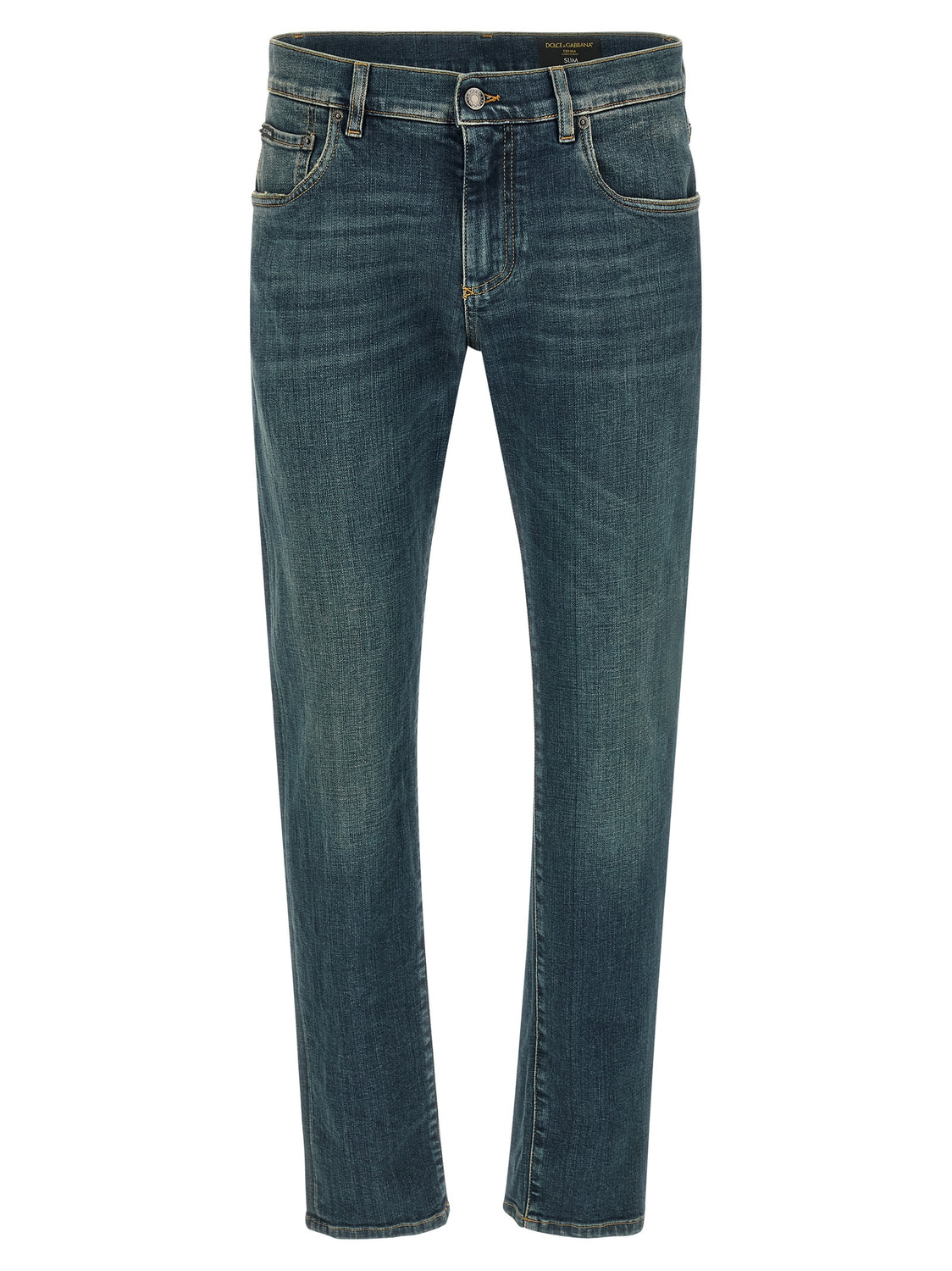 Blue Cotton Slim Fit Jeans