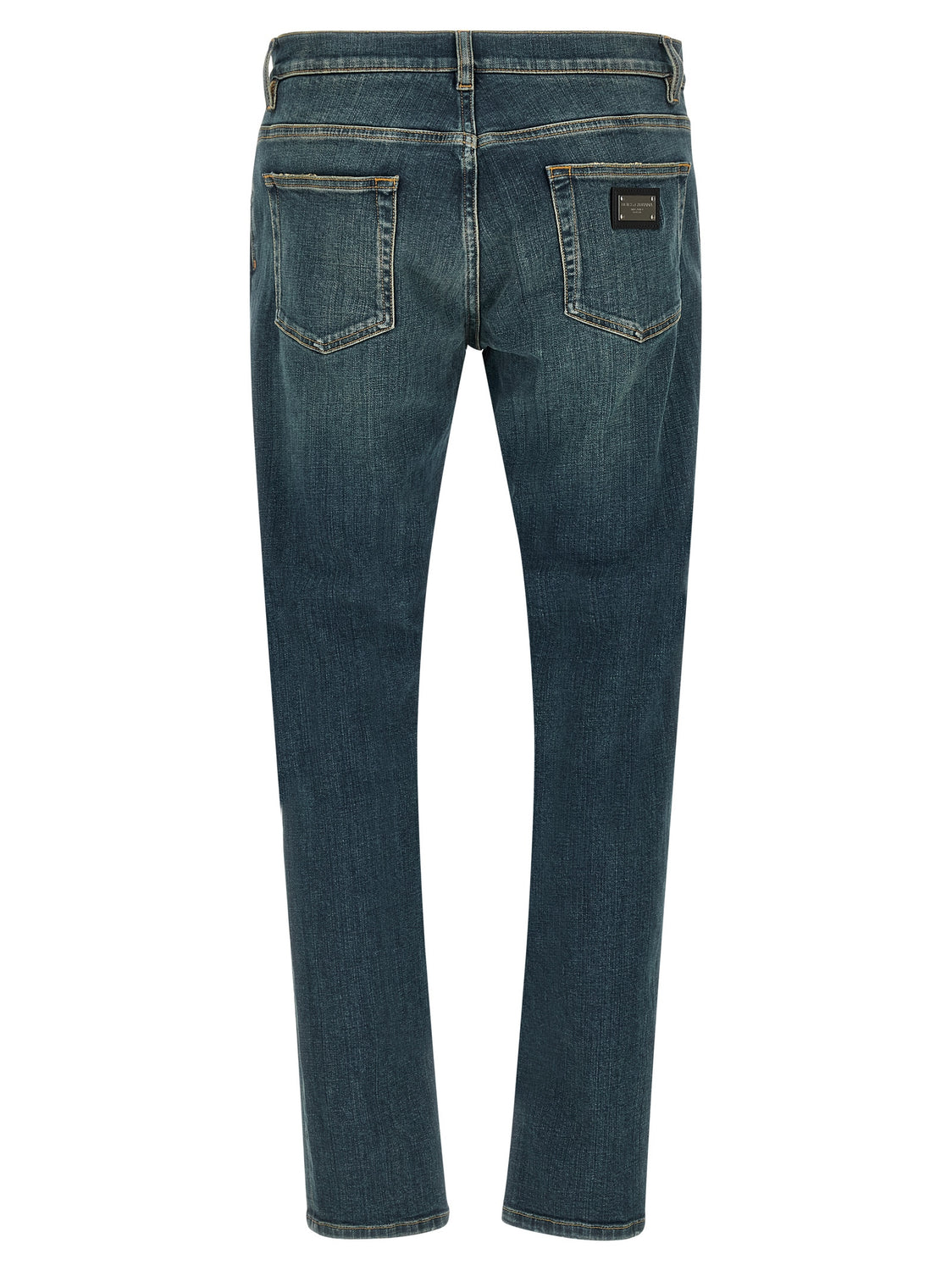 Blue Cotton Slim Fit Jeans