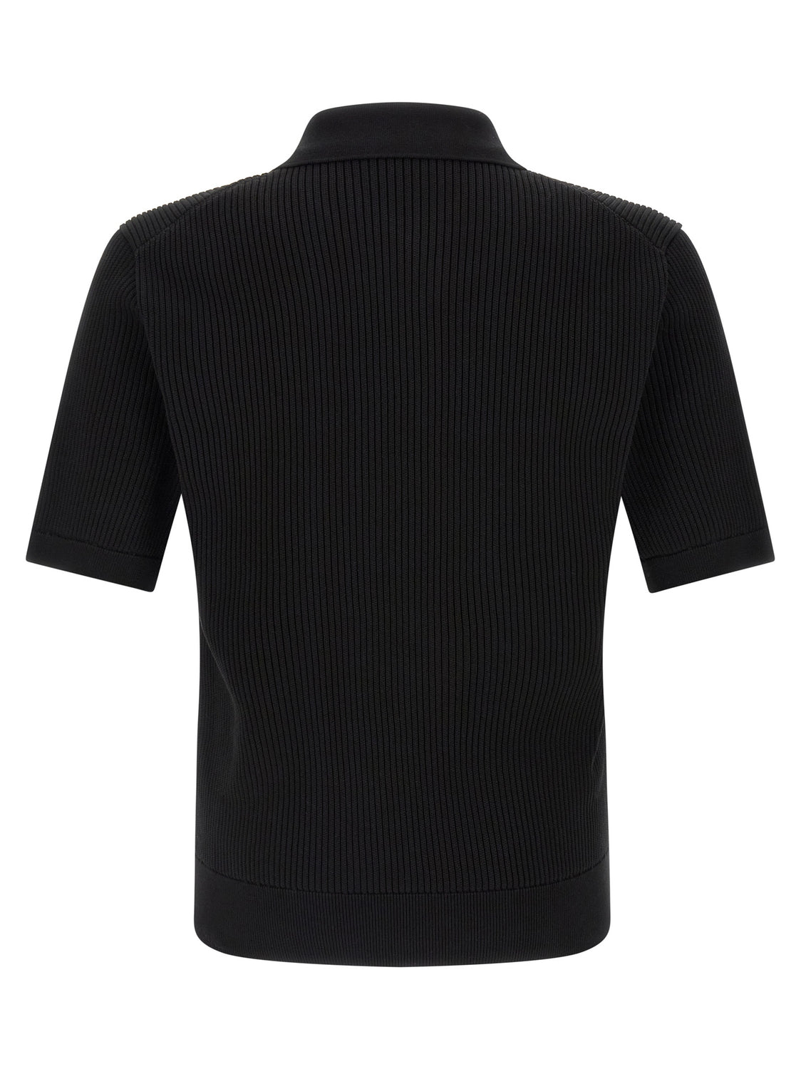 Black Cotton Polo Shirt