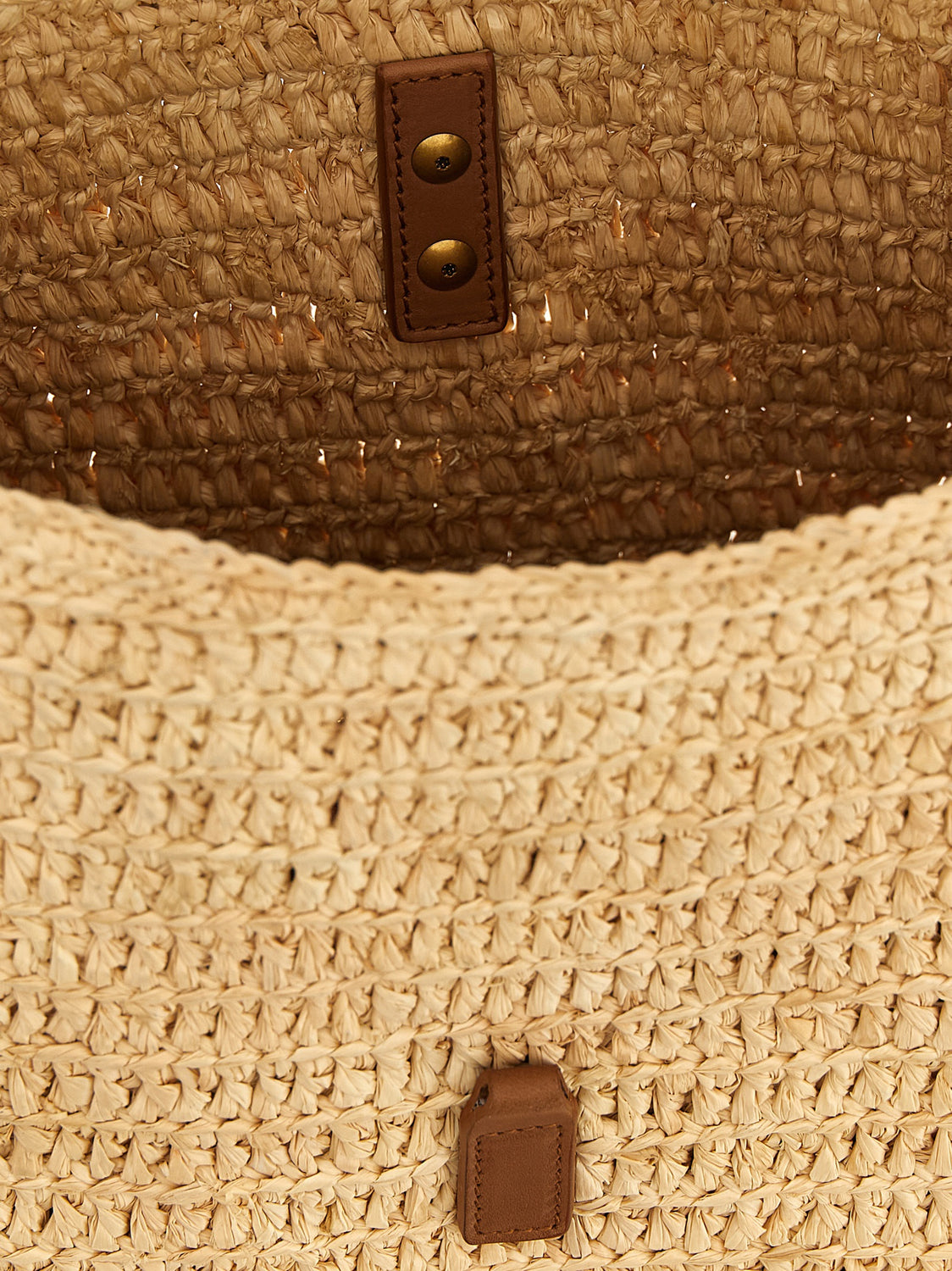 Beige Raffia Shoulder Bag