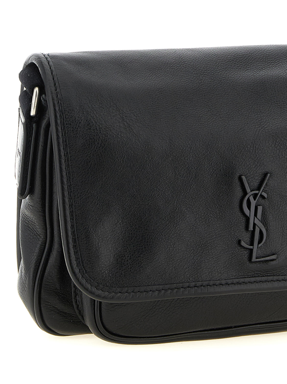 Black Calfskin Crossbody Bag