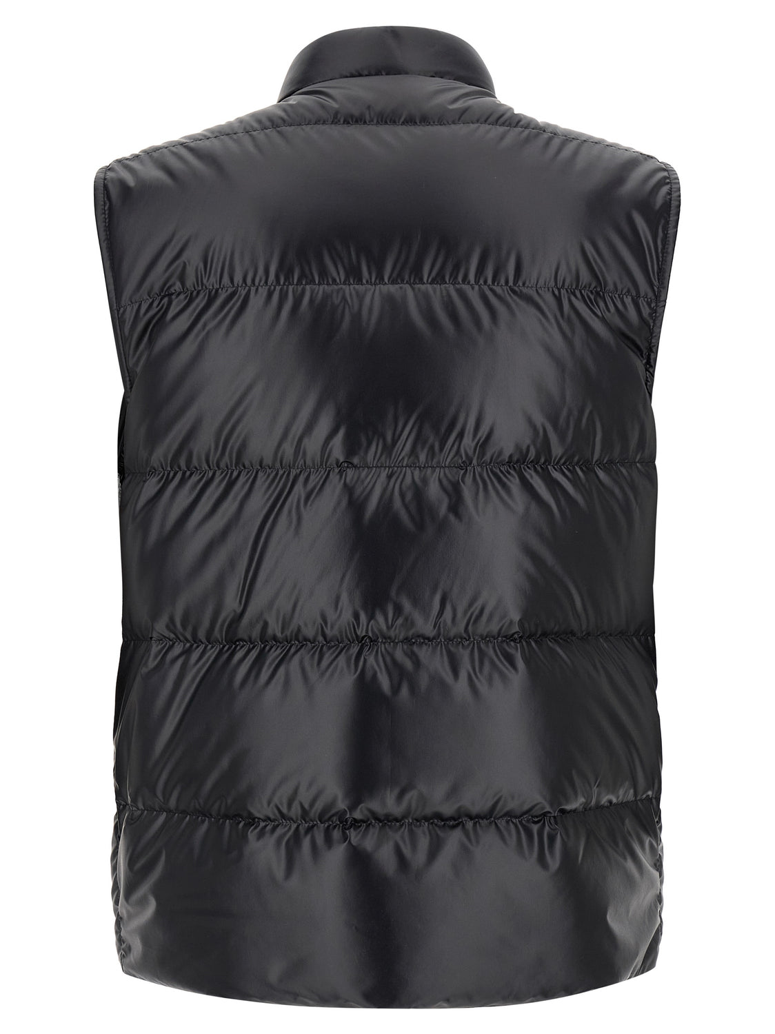 Blue Polyester Sleeveless Jacket