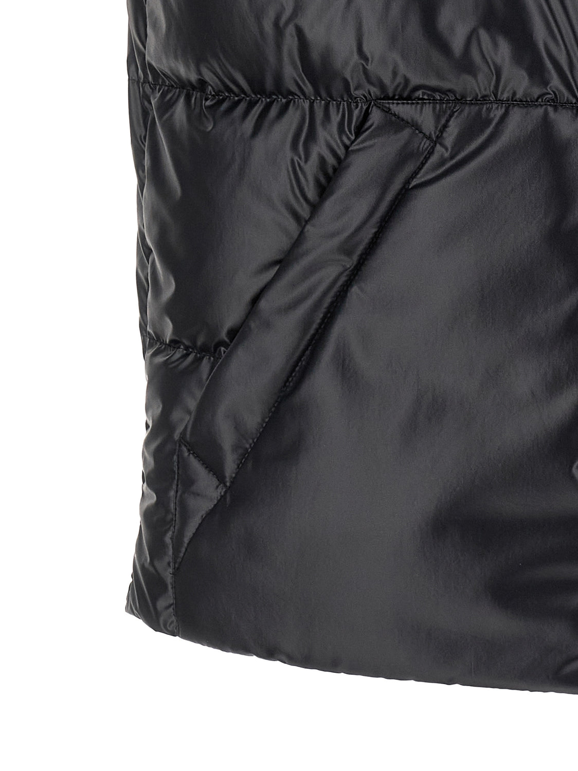 Blue Polyester Sleeveless Jacket