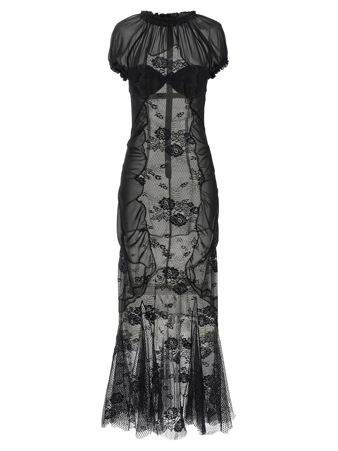 Black Cotton Midi Dress