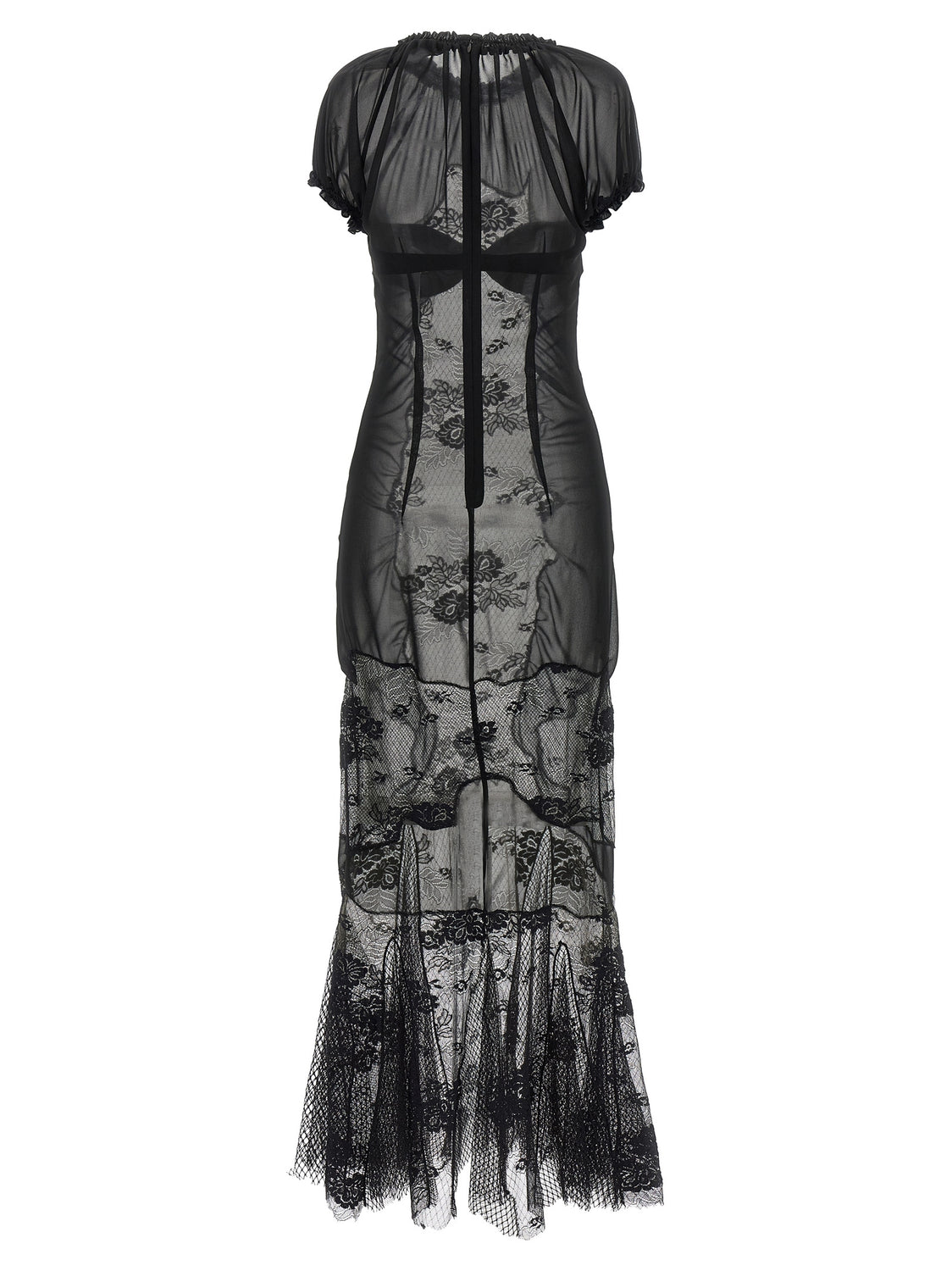 Black Cotton Midi Dress