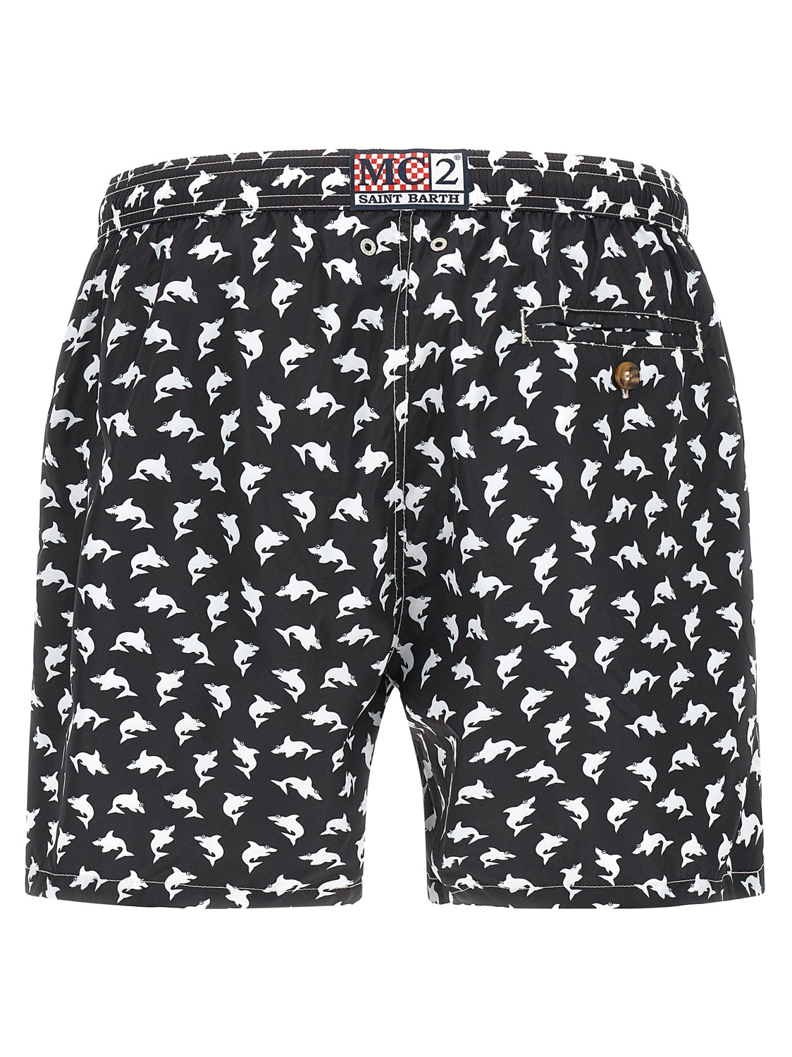Bicolor Polyester Swim Shorts