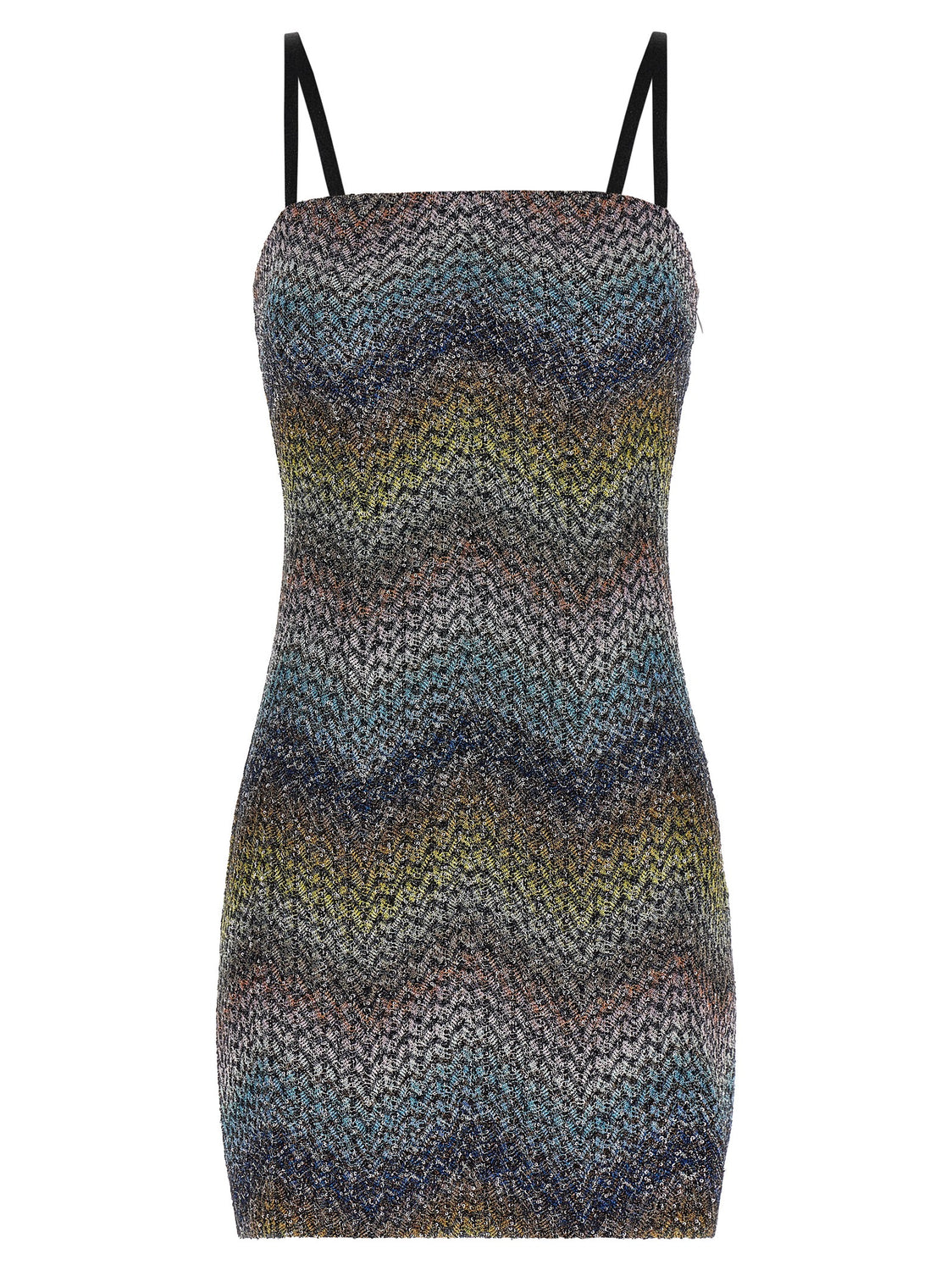 Multicolor Viscose Short Dress