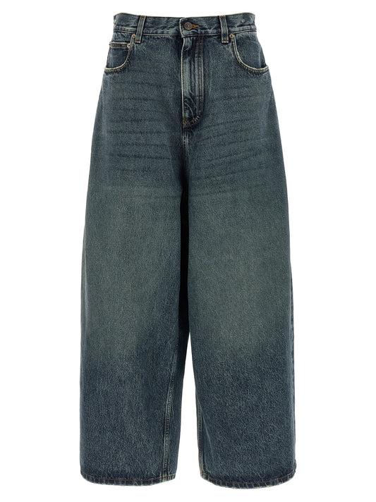 Blue Cotton Relaxed Fit Jeans