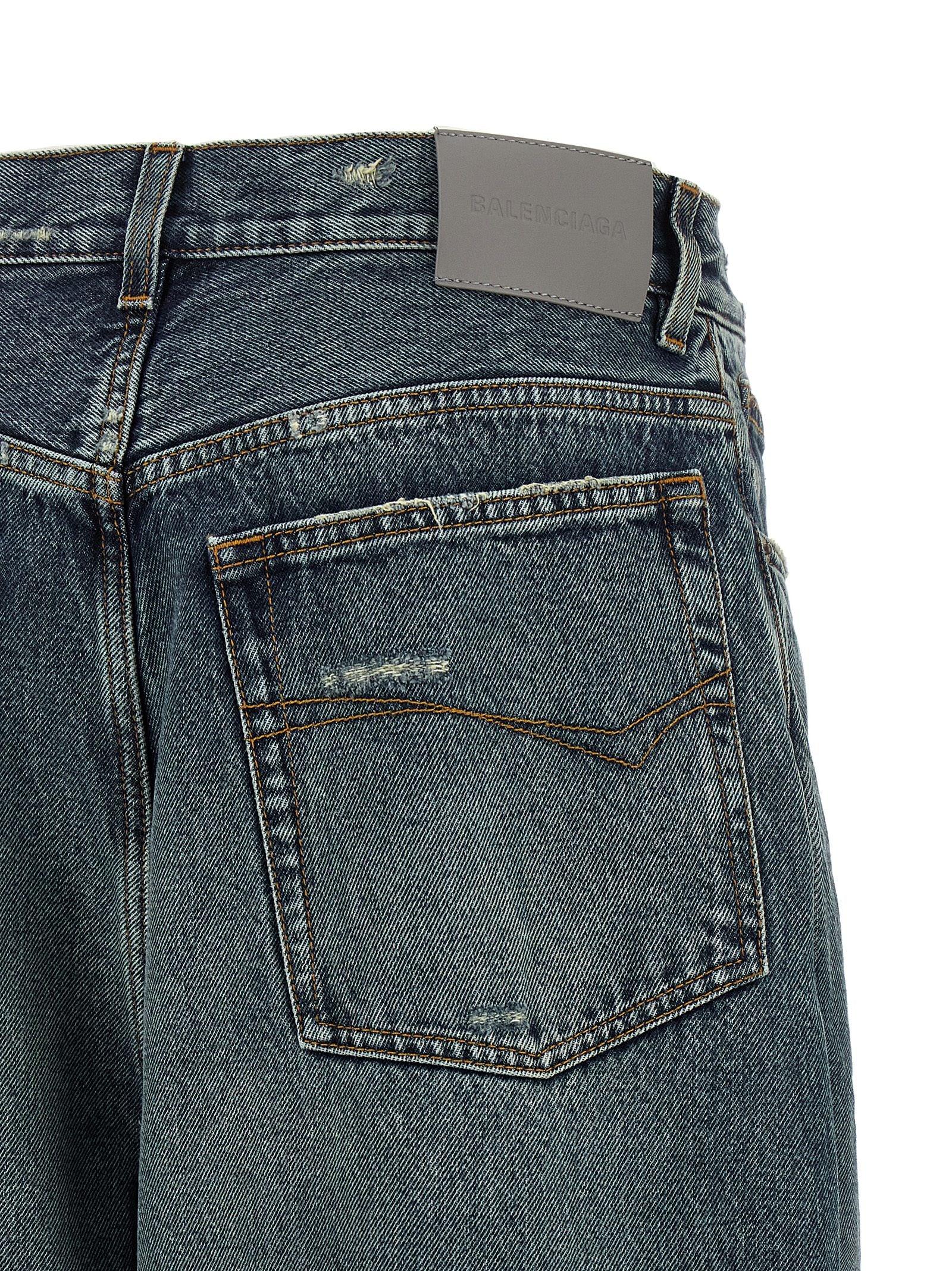 Blue Cotton Relaxed Fit Jeans