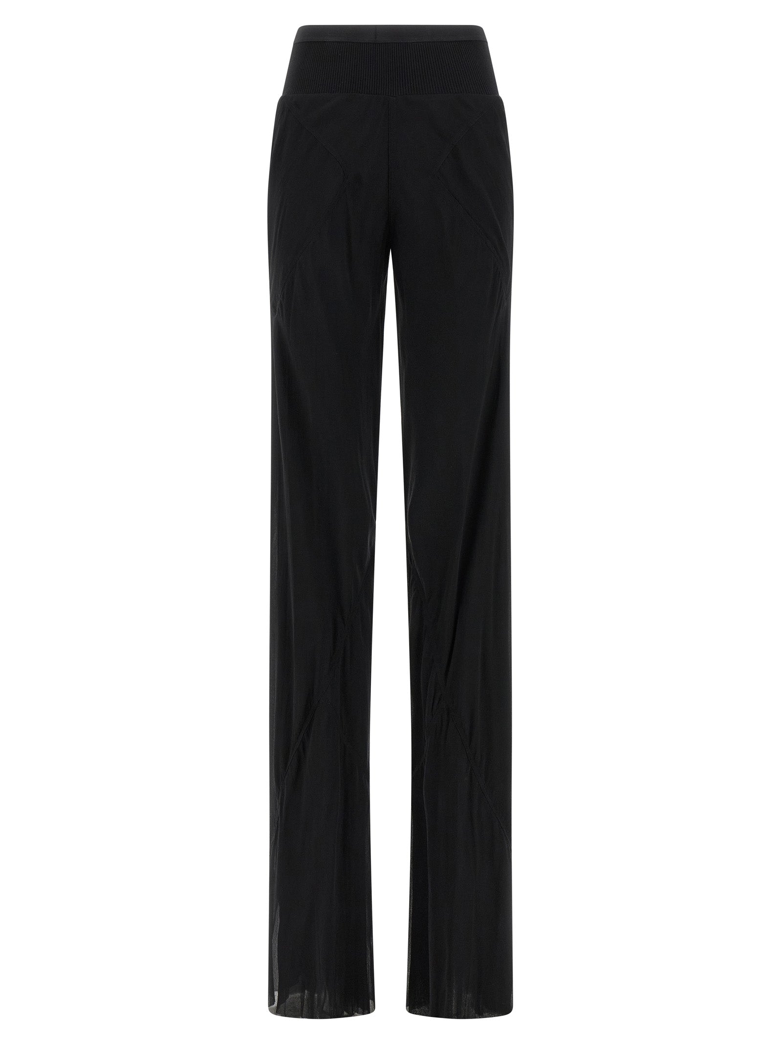 Black Silk Flared Pants