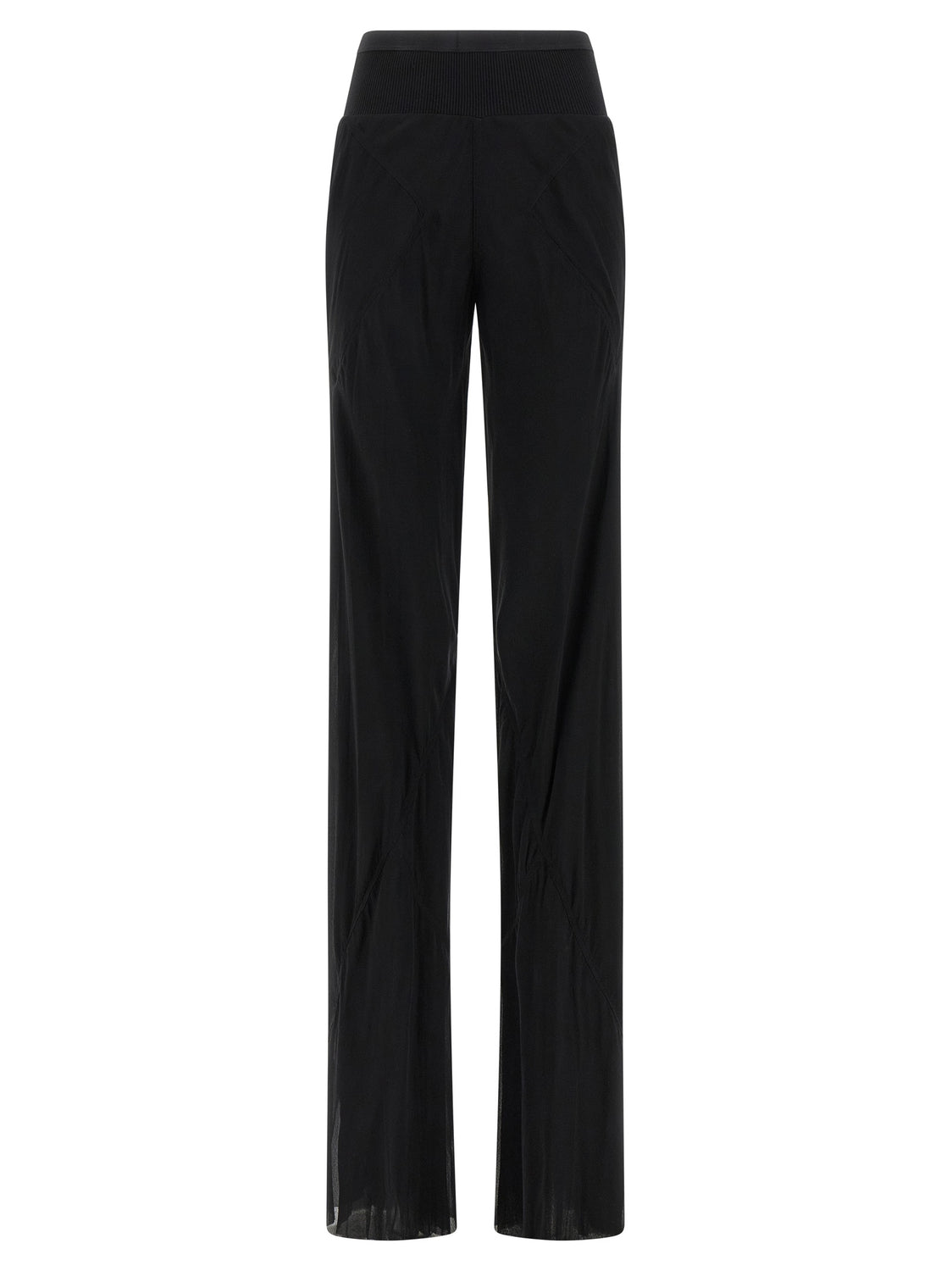 Black Silk Flared Pants