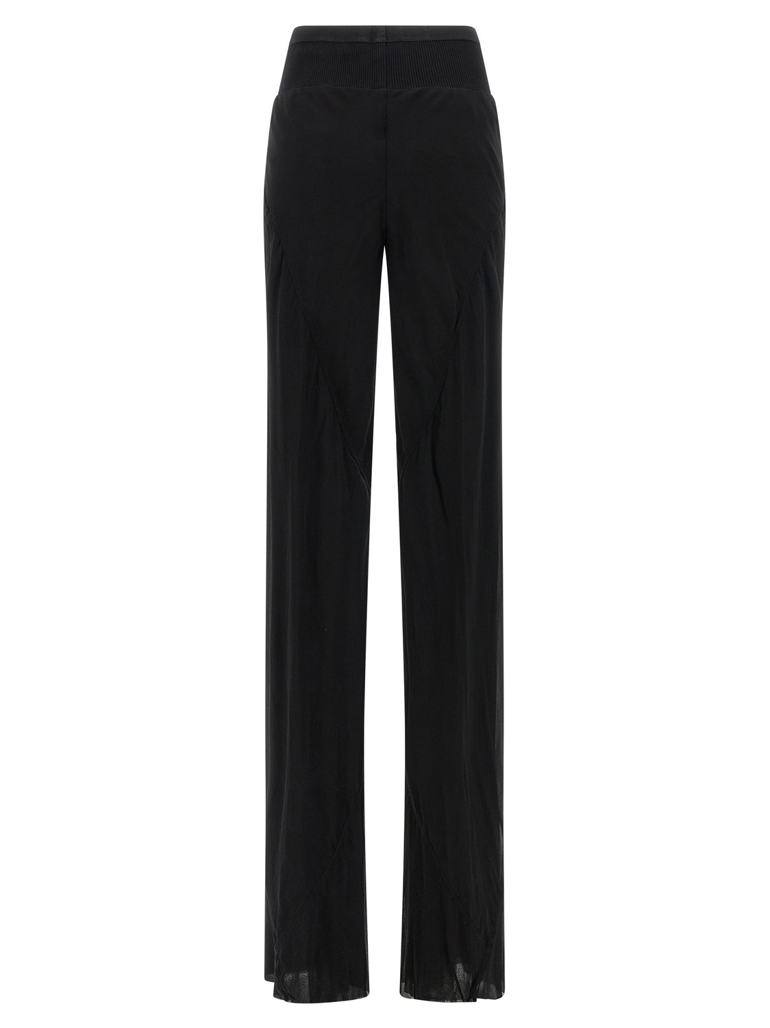 Black Silk Flared Pants