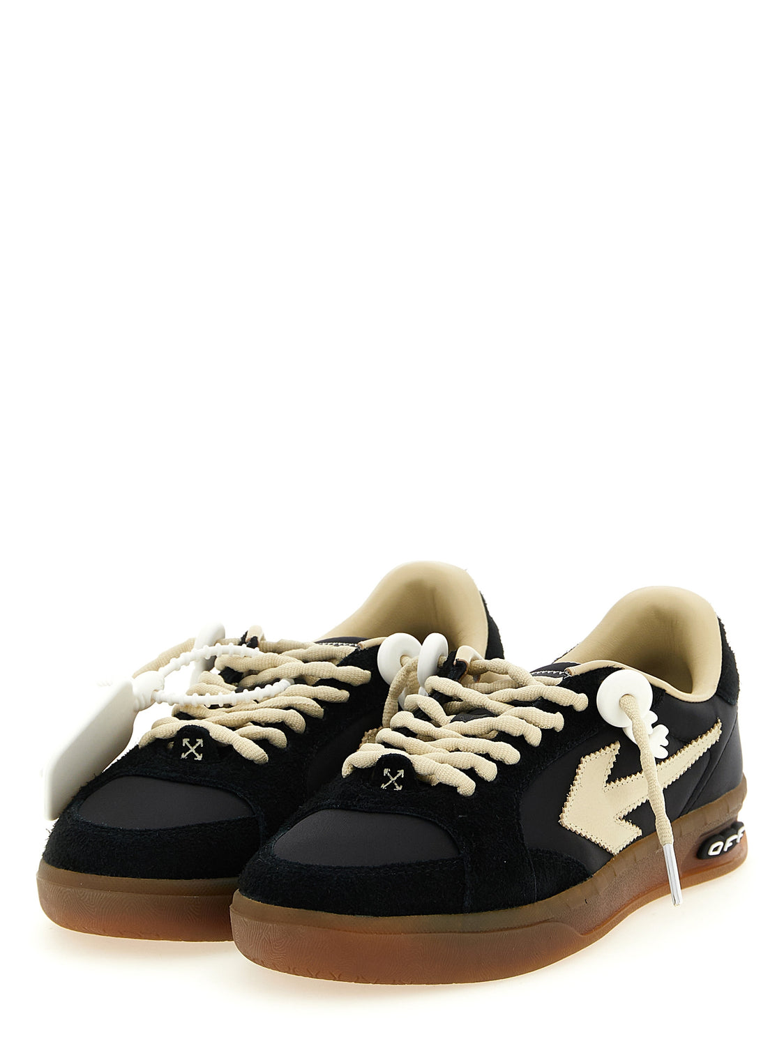 Black Nylon Athletic Sneakers