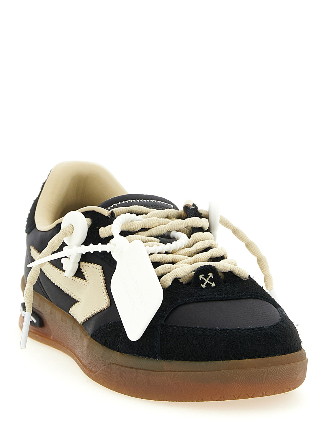 Black Nylon Athletic Sneakers