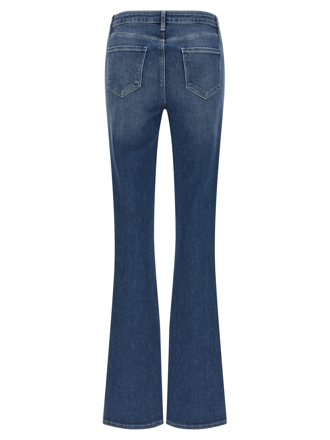 Blue Cotton Flared Jeans