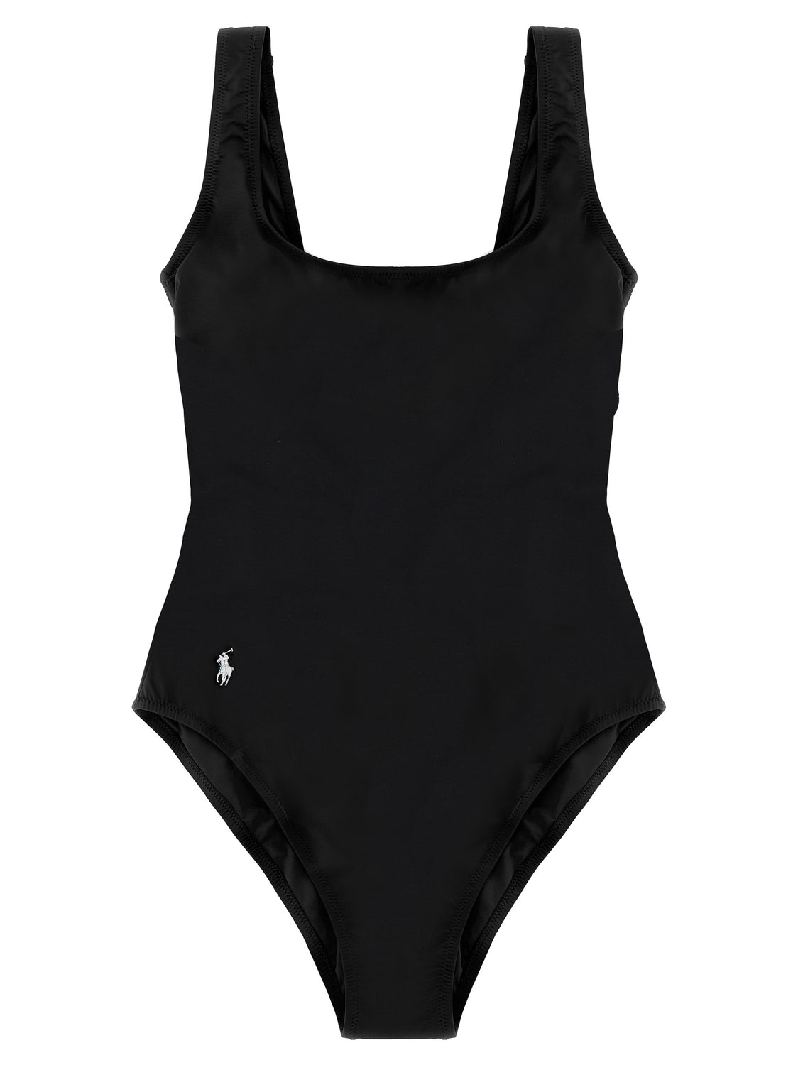 Black Nylon One-Piece Swimsuit