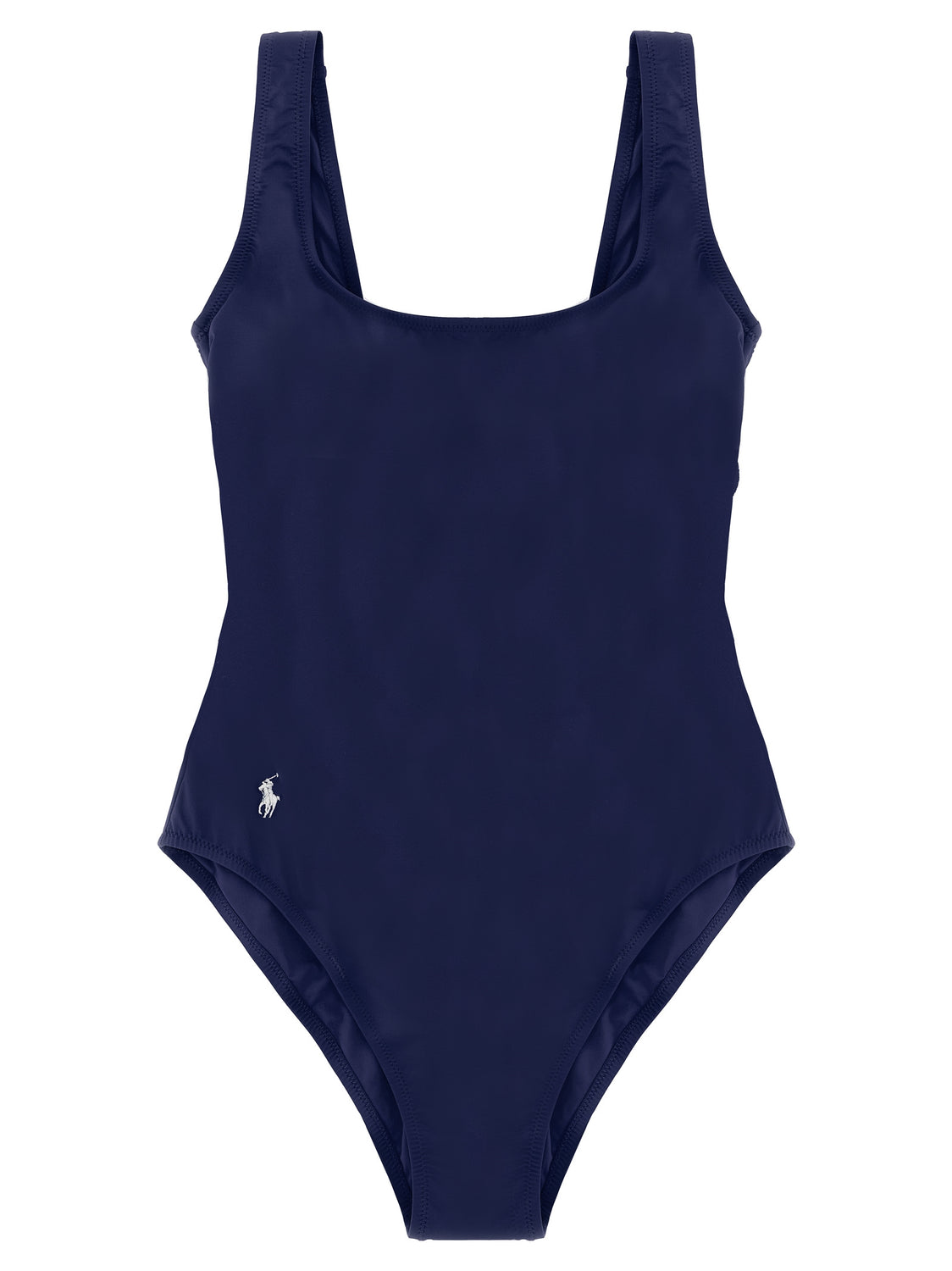 Blue Nylon One-Piece Swimsuit