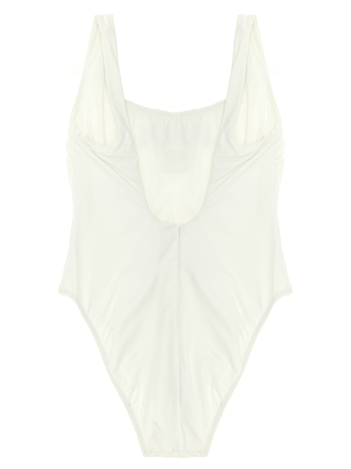 White Nylon One-Piece Swimsuit
