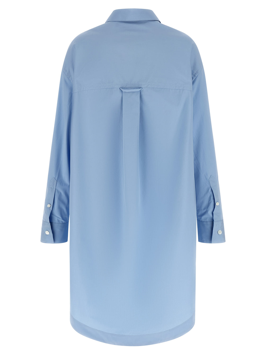 Blue Cotton Midi Dress