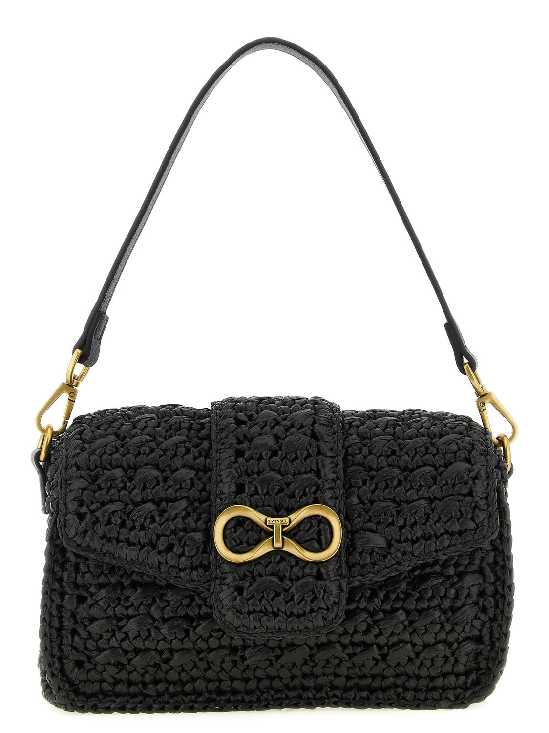 Black Polypropylene Crossbody Bag