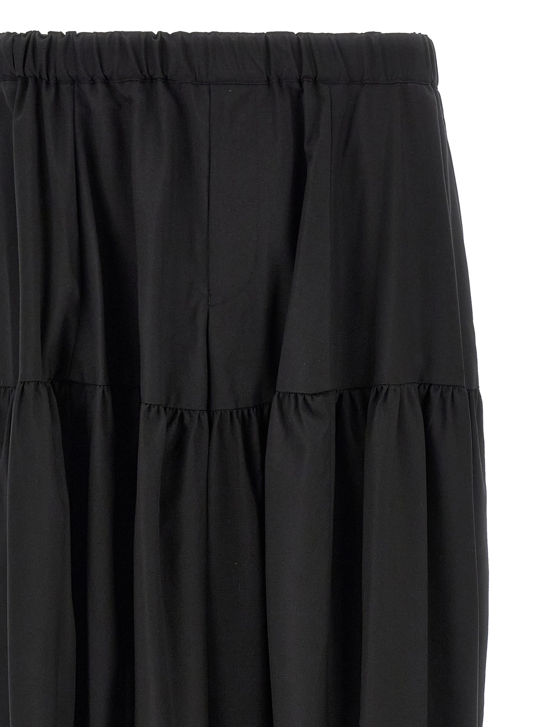 Black Polyester Casual Pants