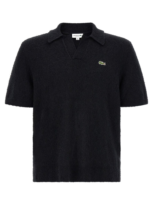 Black Cotton Polo Shirt