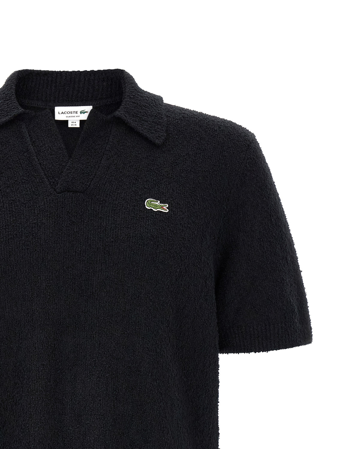 Black Cotton Polo Shirt
