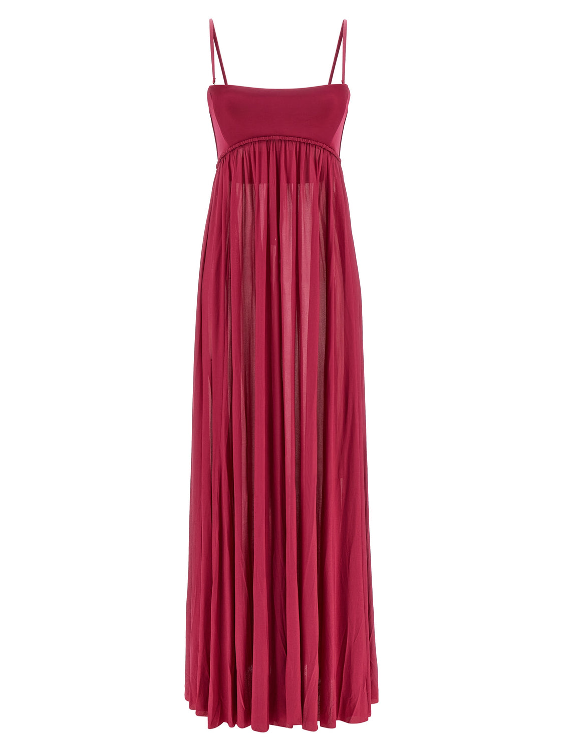 Fuchsia Viscose Long Dress