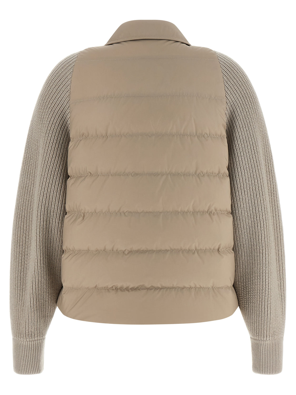 Beige Polyester Shell Jacket