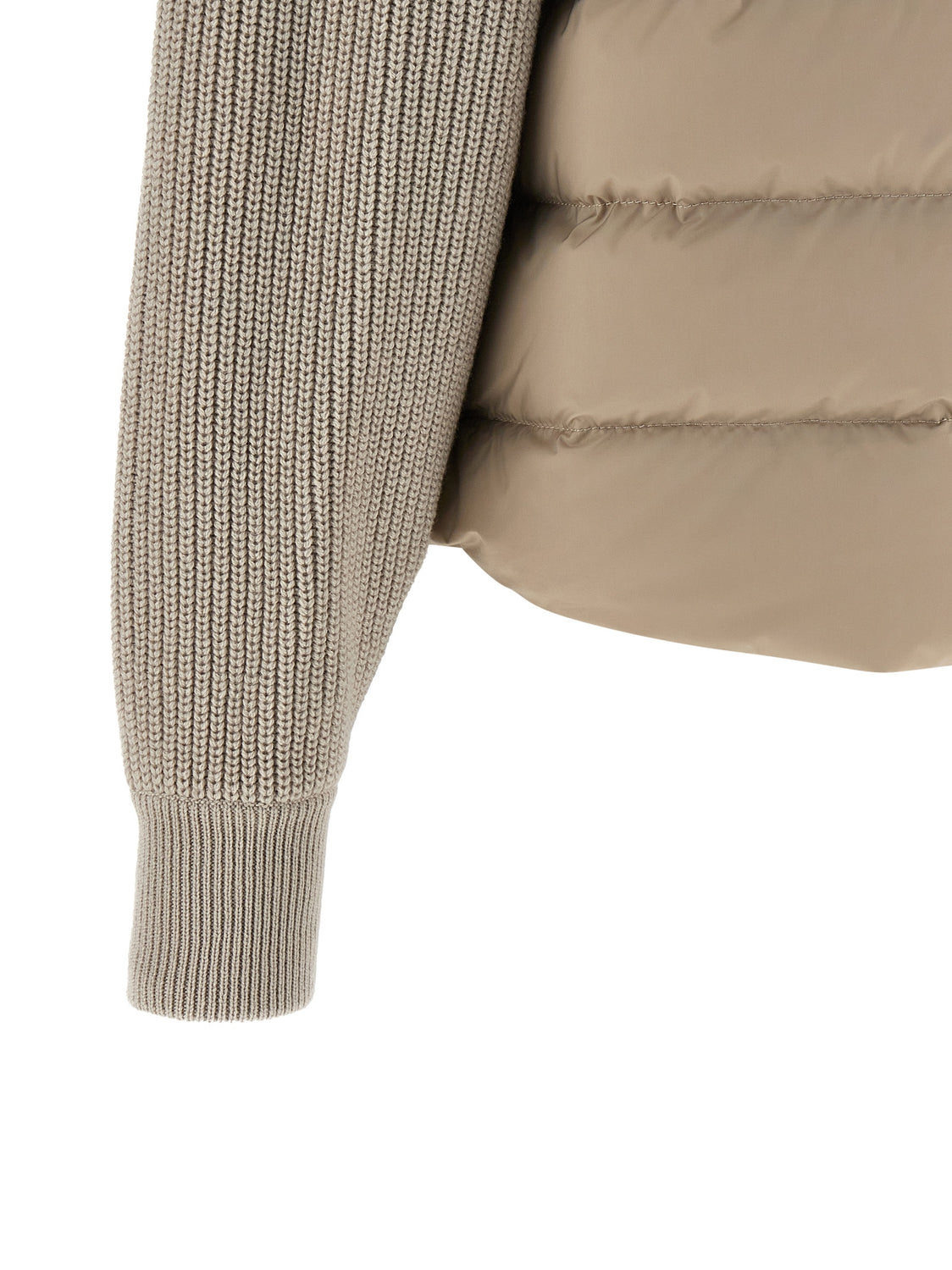 Beige Polyester Shell Jacket