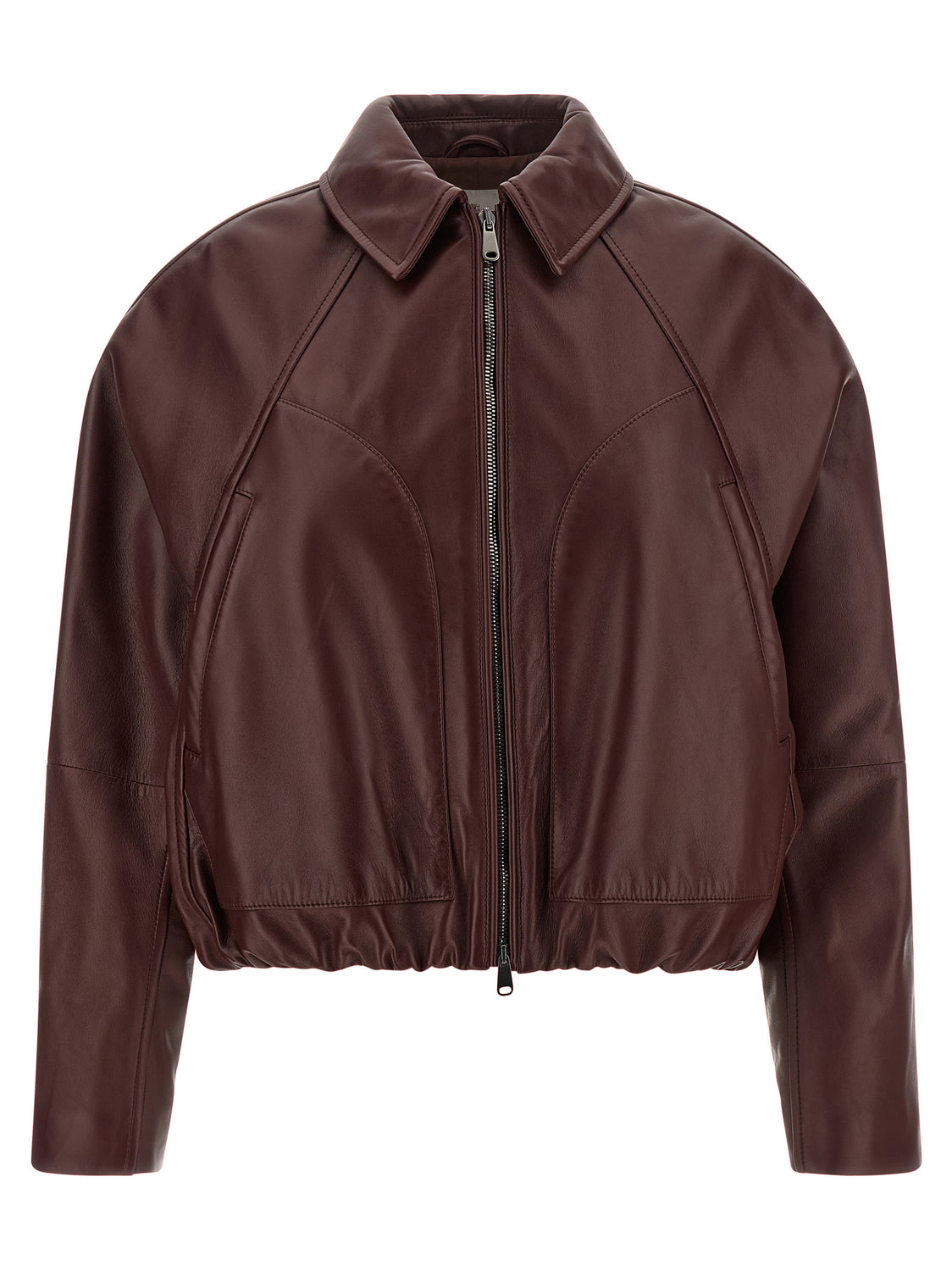 Bordeaux Calfskin Leather Jacket