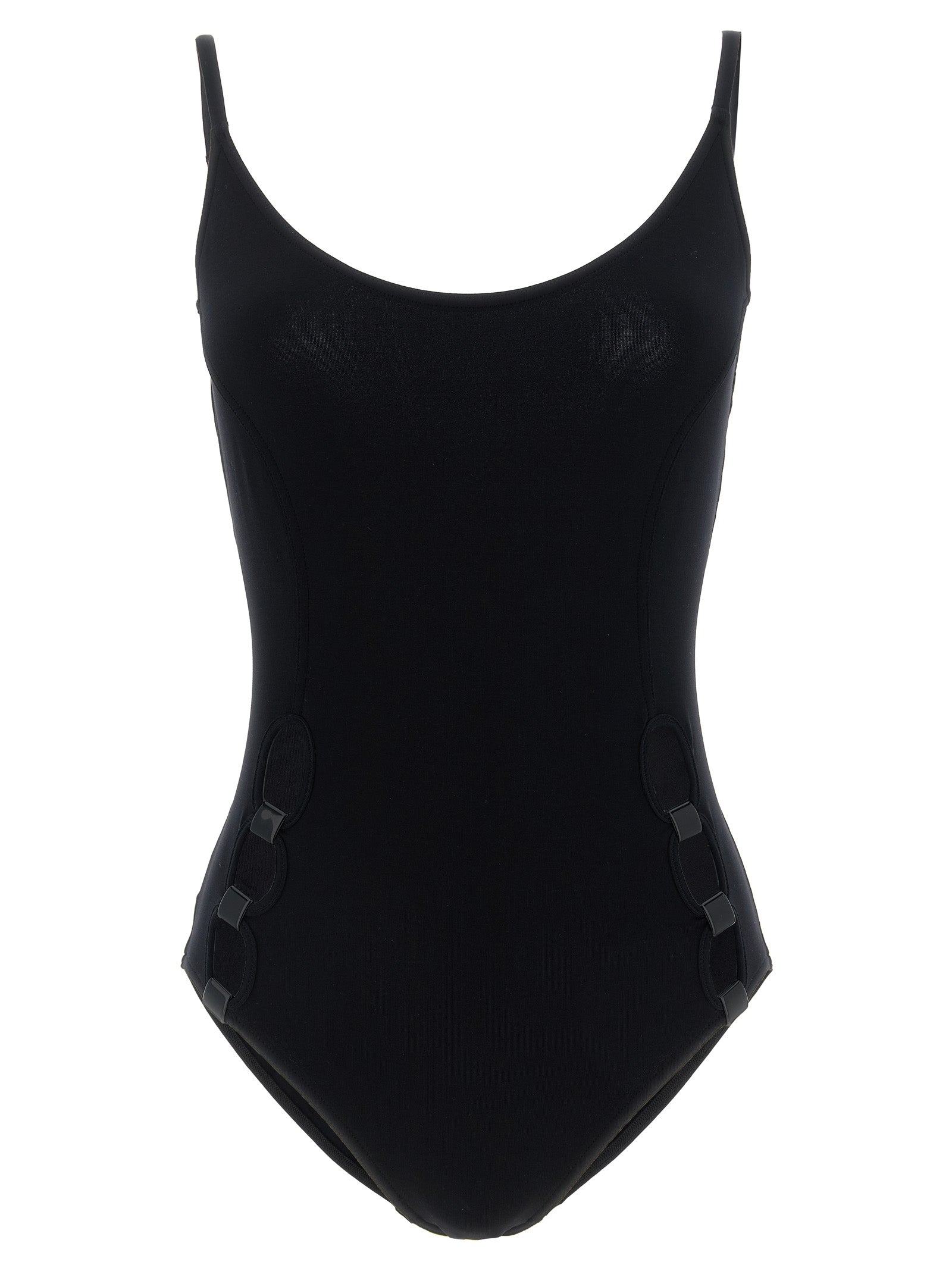 Black Polyamide One-Piece Swimsuit