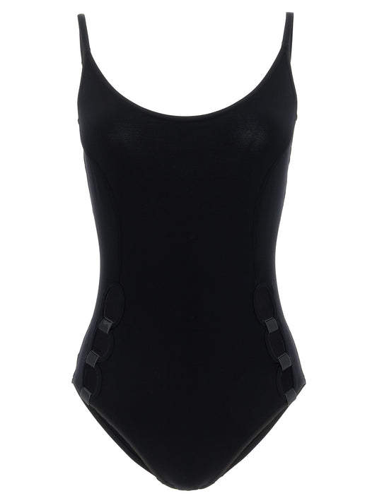 Black Polyamide One-Piece Swimsuit