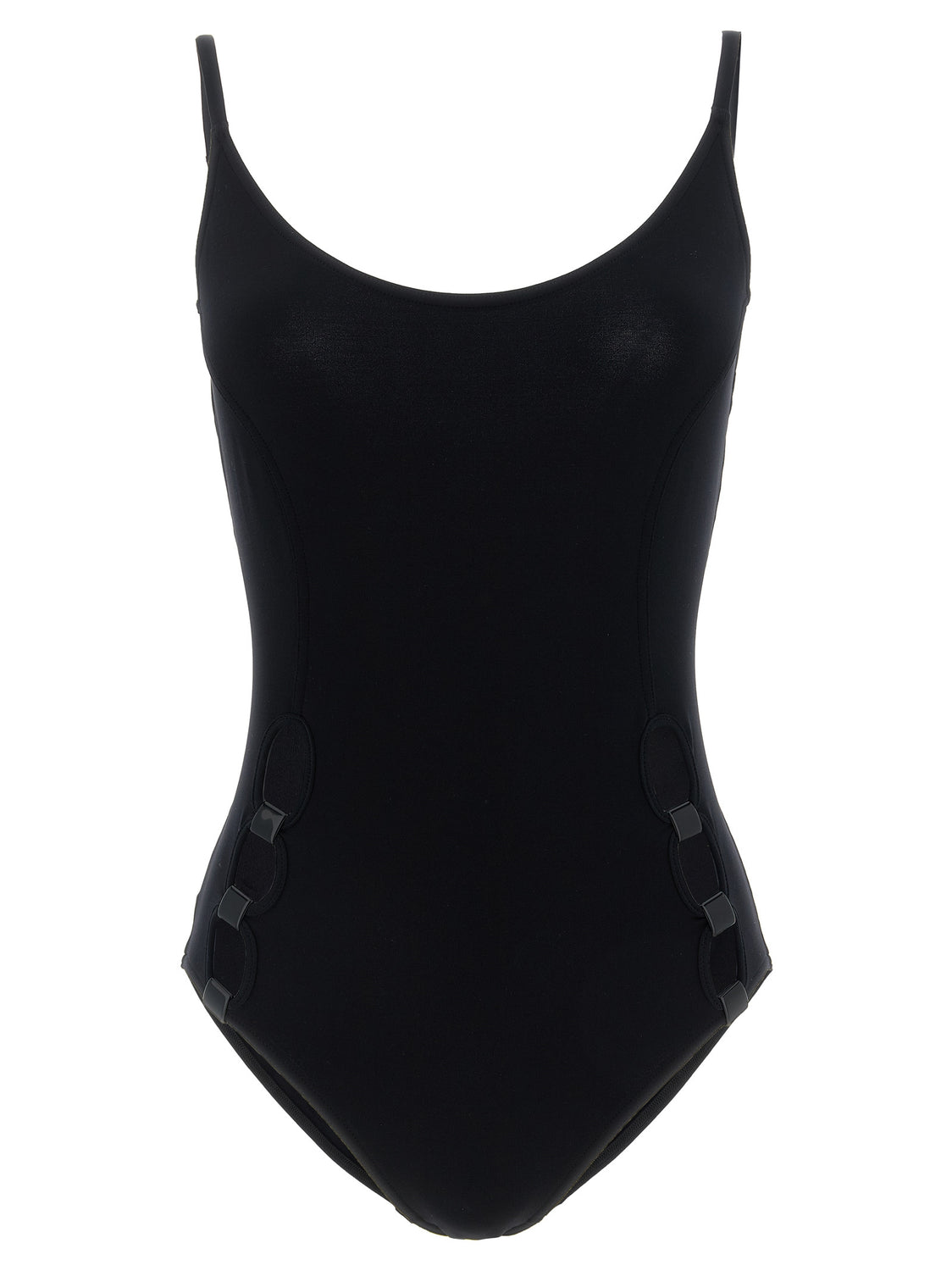 Black Polyamide One-Piece Swimsuit