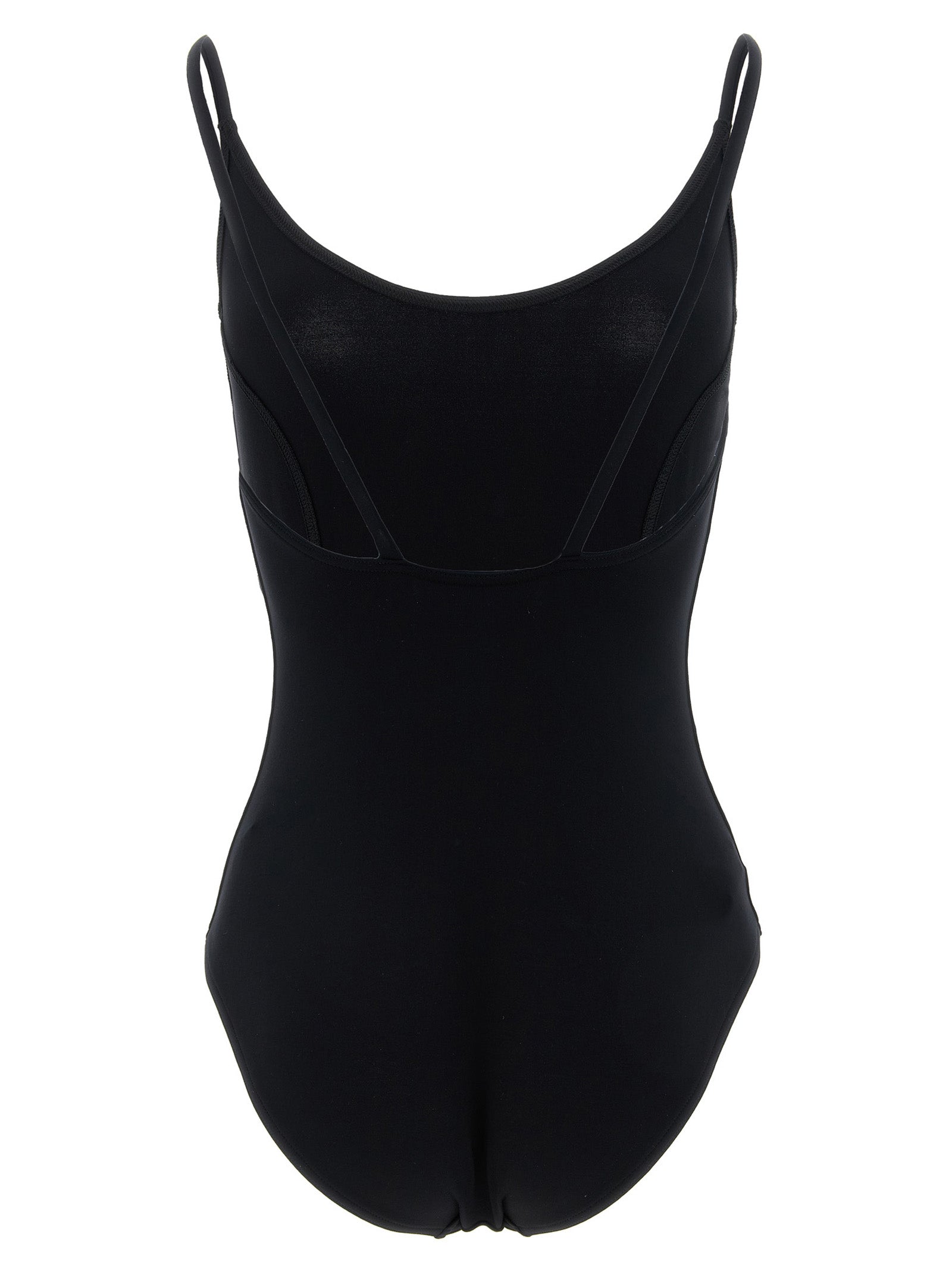 Black Polyamide One-Piece Swimsuit