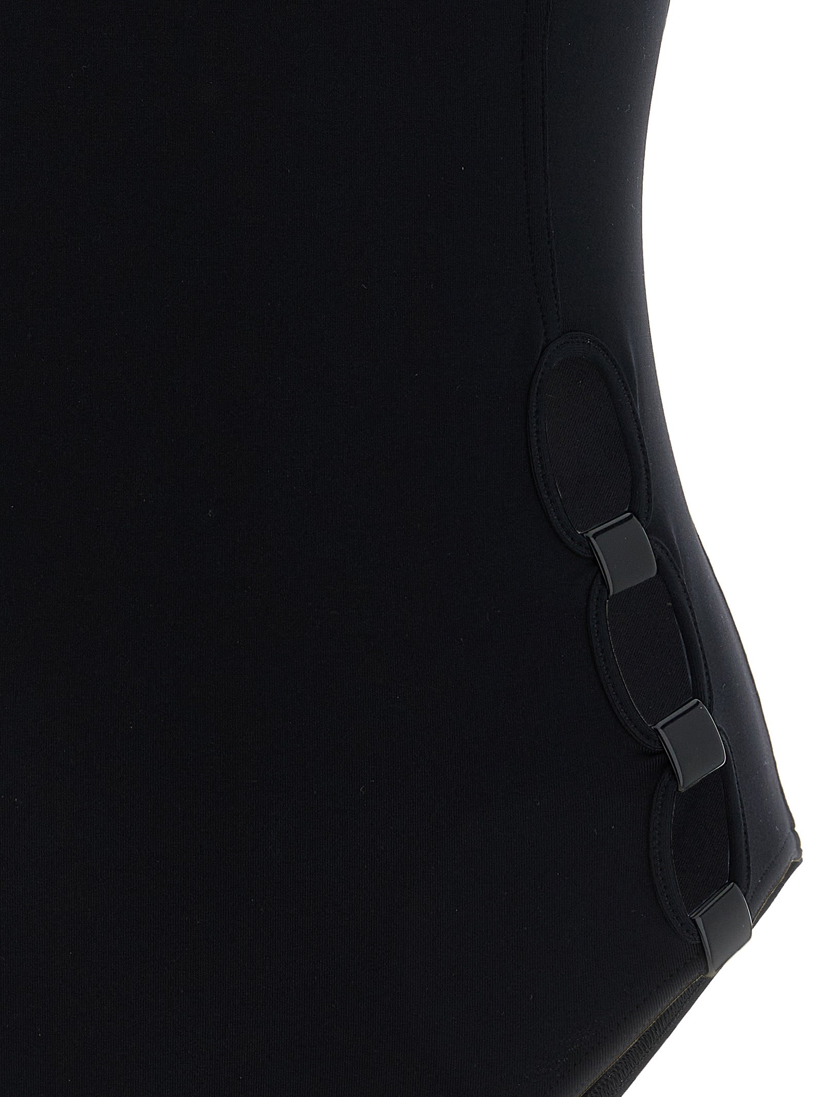 Black Polyamide One-Piece Swimsuit