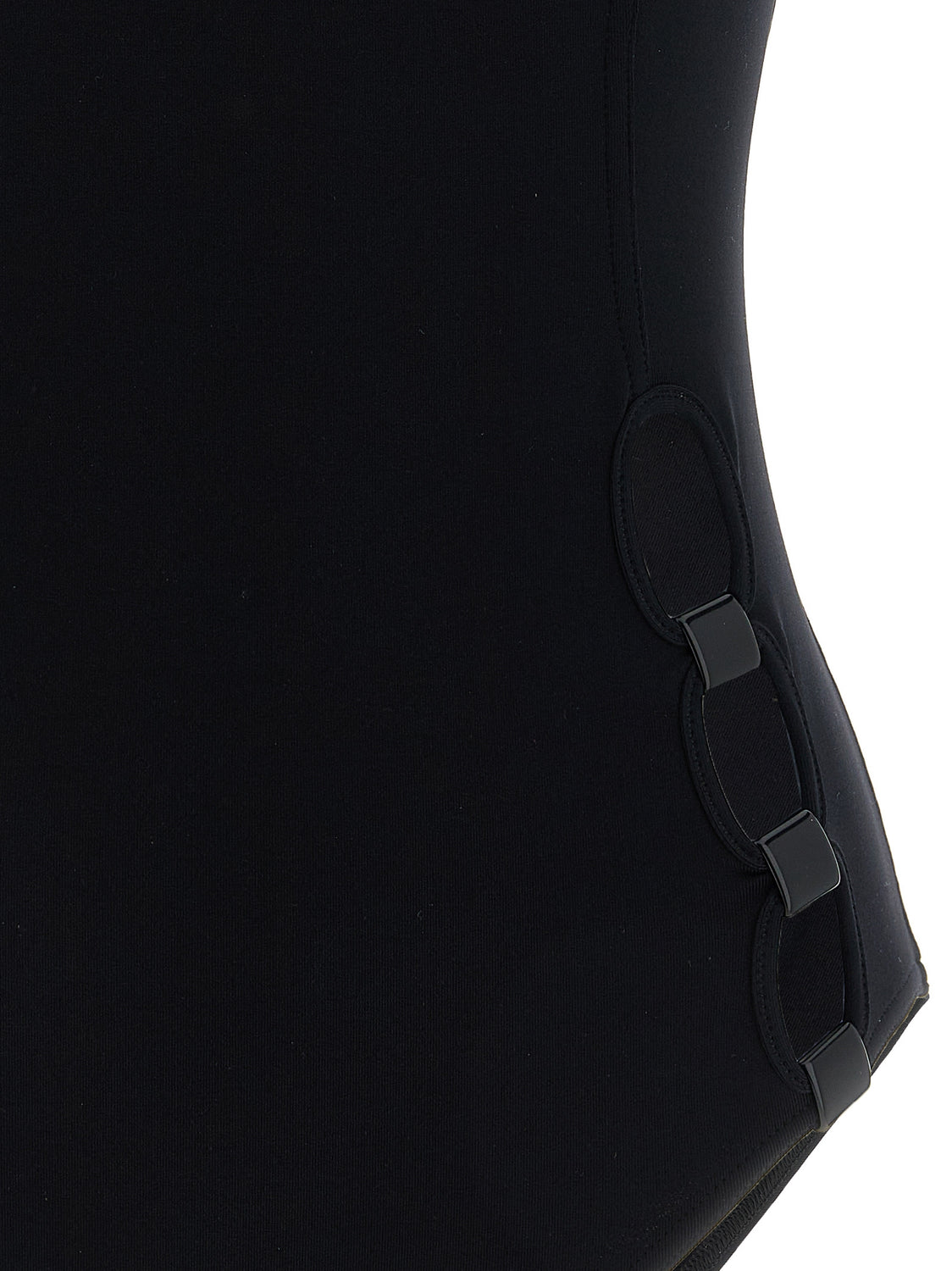 Black Polyamide One-Piece Swimsuit