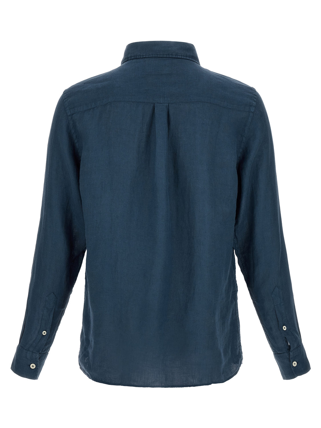 Blue Linen Polo Shirt