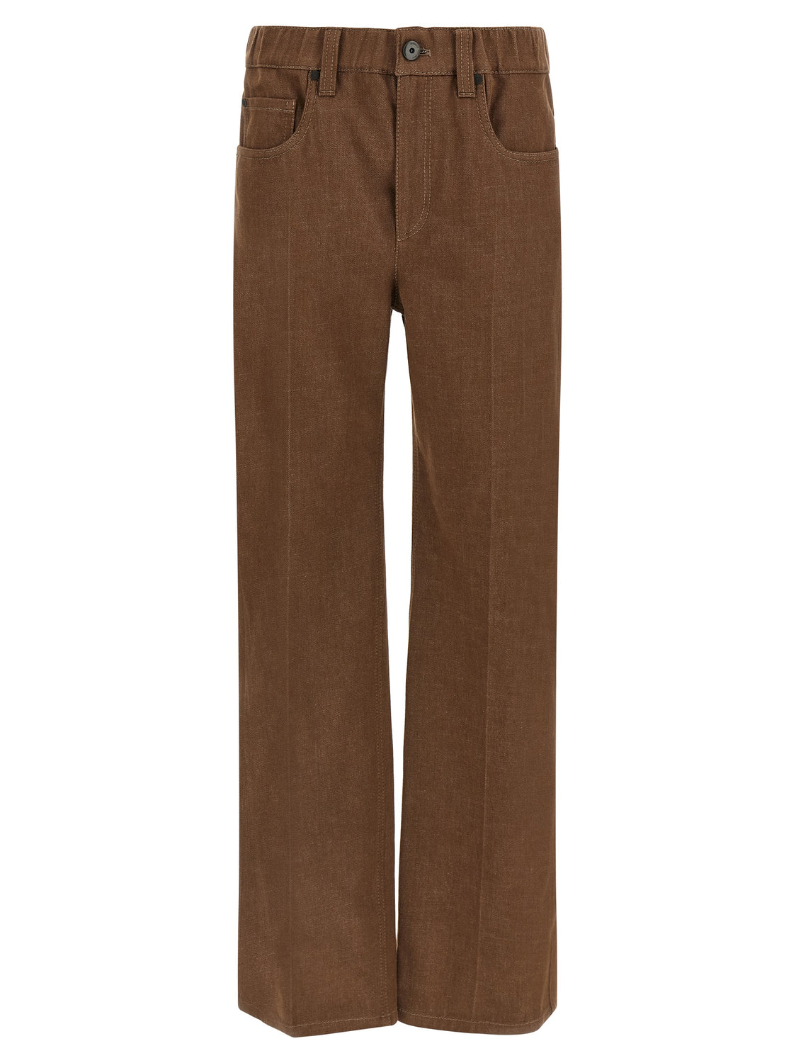 Brown Cotton Jeans Denim