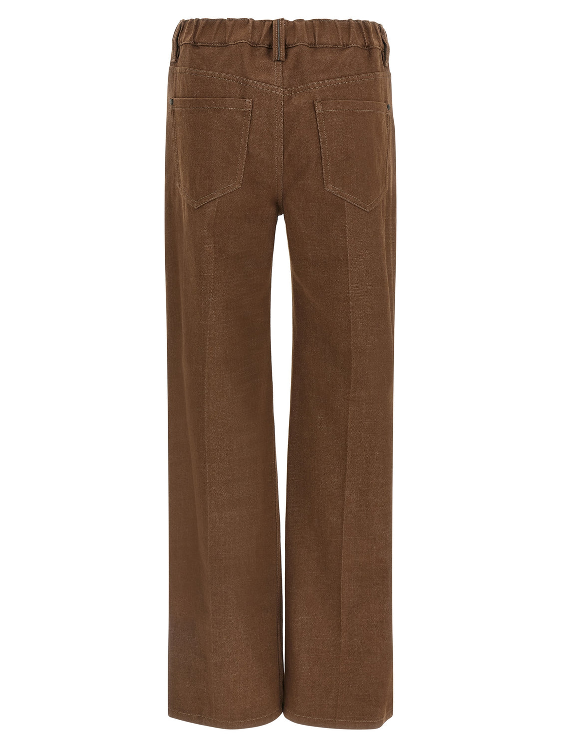 Brown Cotton Jeans Denim