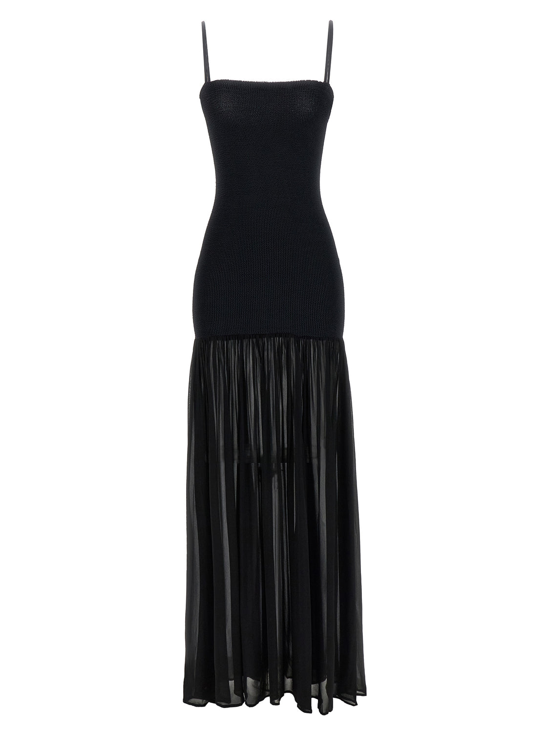Black Polyamide Long Dress