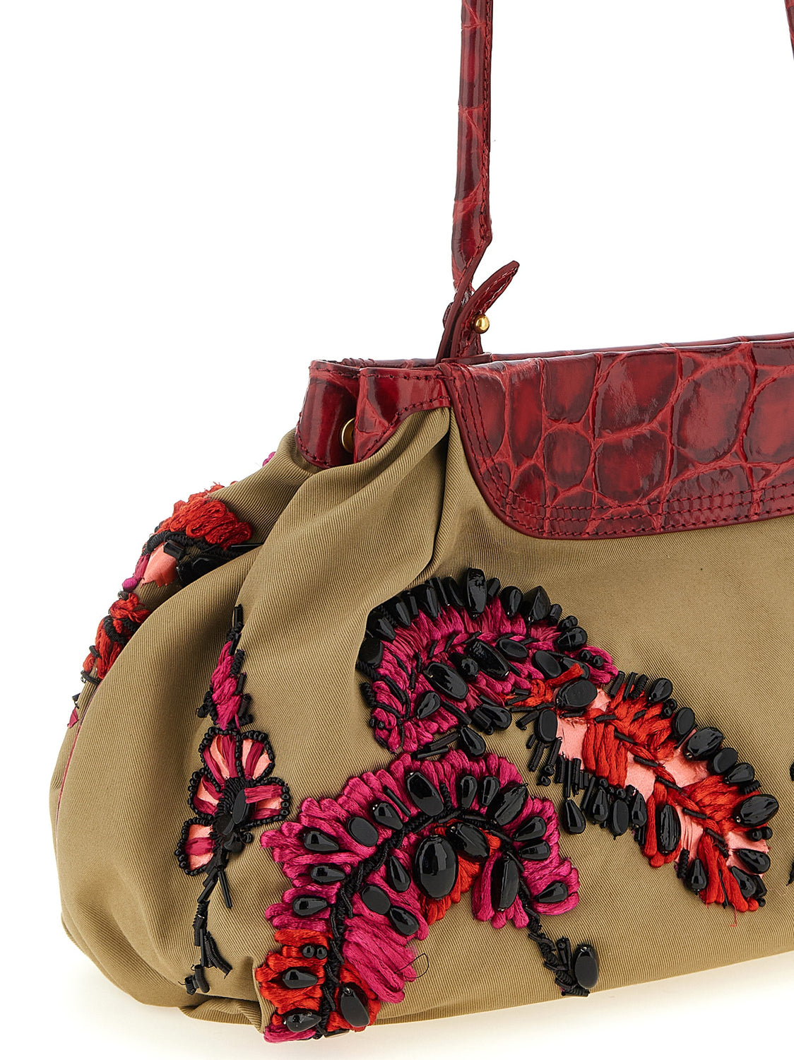 Multicolor Cotton Clutch Bag