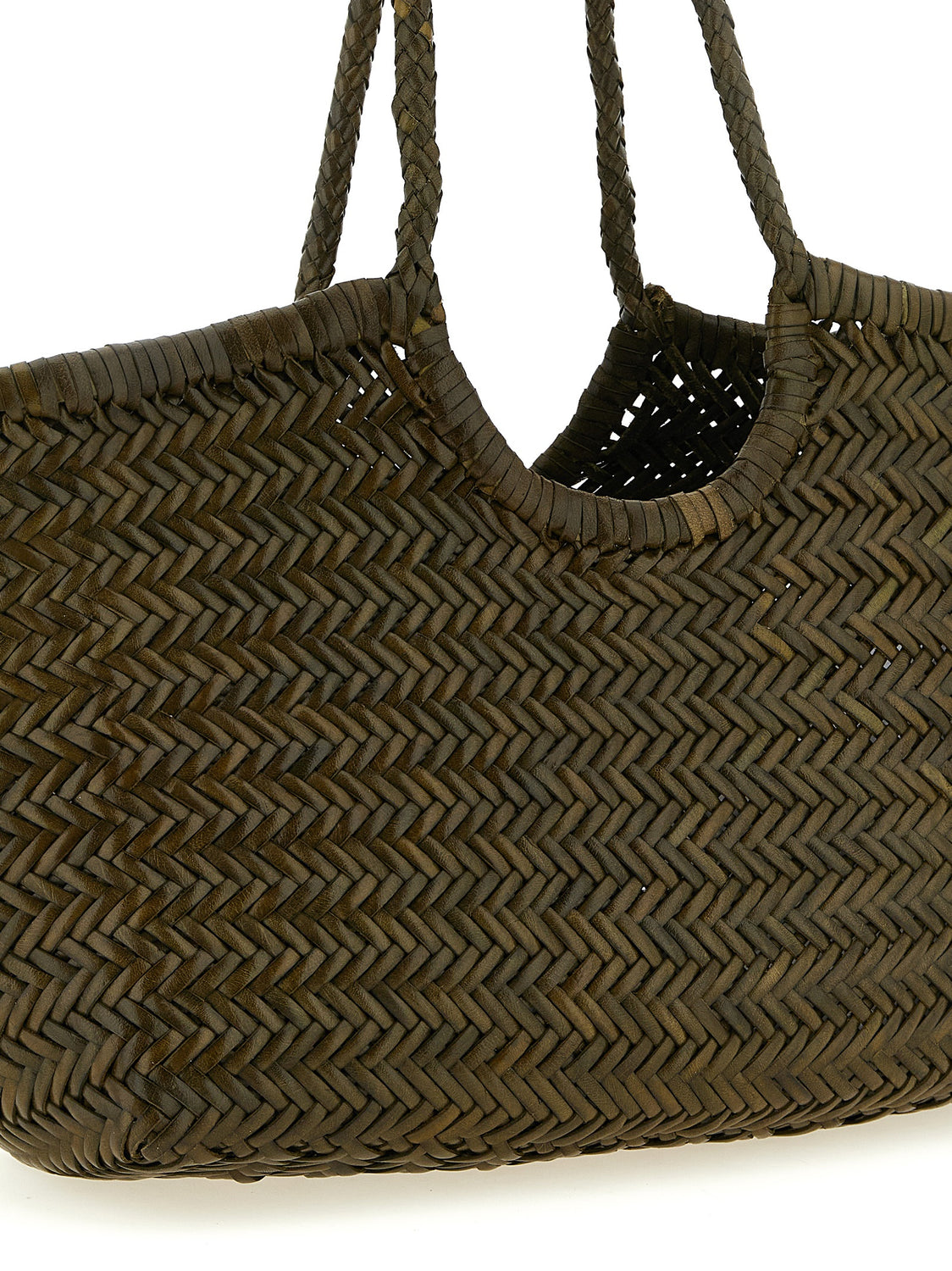 Bicolor Calfskin Shoulder Bag