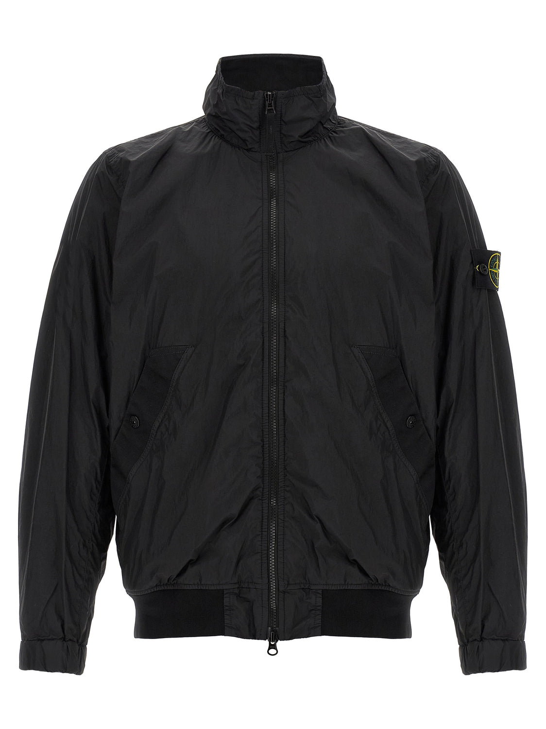 Black Polyamide Full-Length Jacket