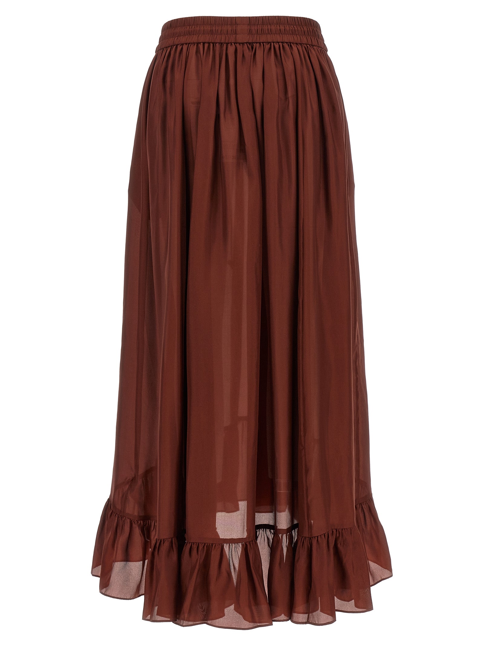 Bordeaux Silk Mini Skirt