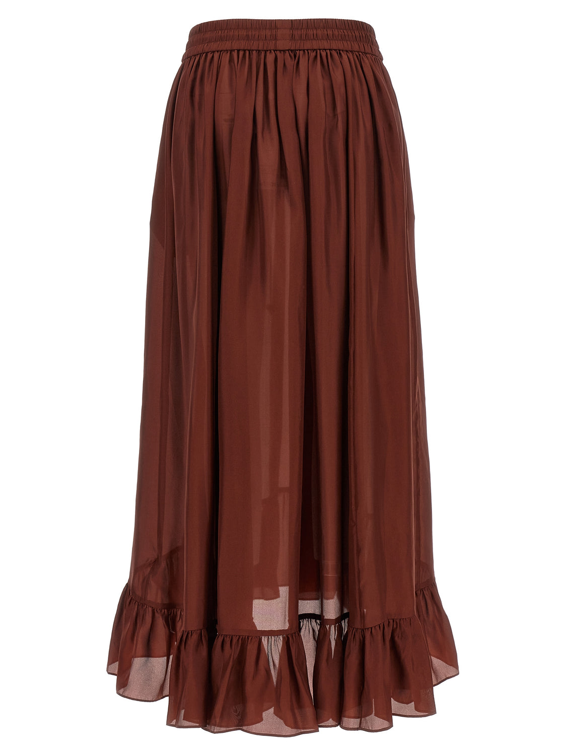 Bordeaux Silk Mini Skirt