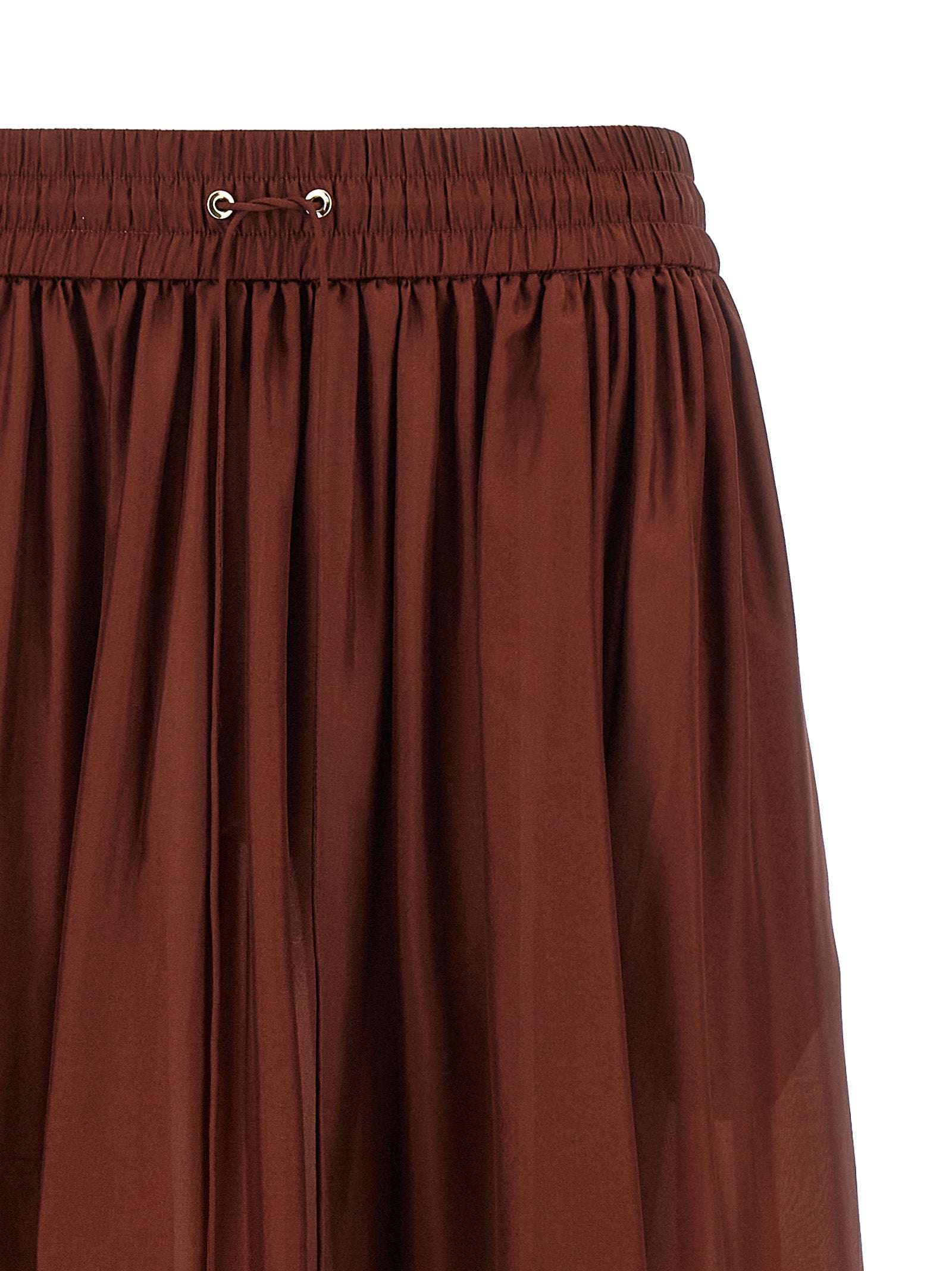 Bordeaux Silk Mini Skirt